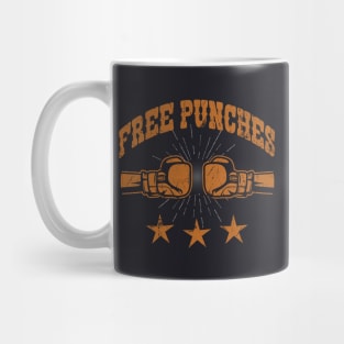 Free Punches Boxing Gloves Boxer Mug